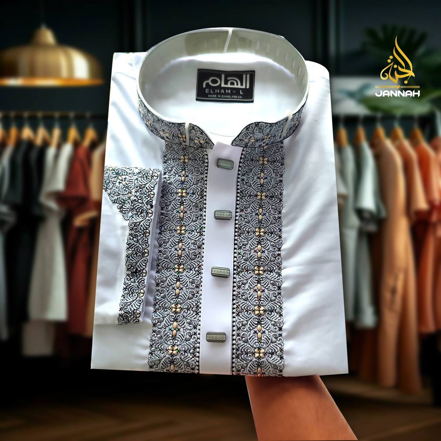 JAHRA EMBROYDERY WHITE