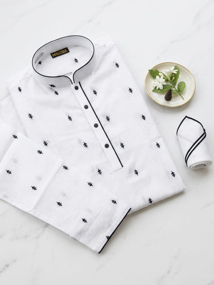 Premium White Cotton Panjabi