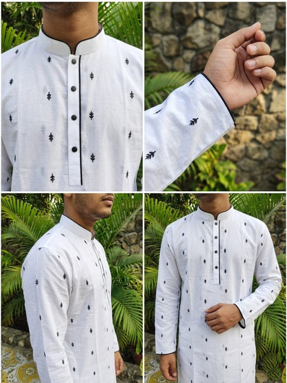 Premium White Cotton Panjabi